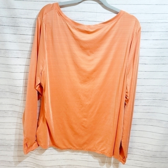 FABLETICS LONG SLEEVE NEOPRENE ORANGE WORKOUT TOP, SZ 3x - Picture 7 of 7